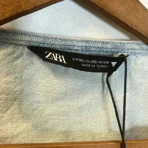 Zara Women's Denim Dress Size XS Backless Jean Festival Country Jean Cowgirl Sun - Picture 5 of 9